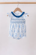 Blue Castle Smocked Ruffle Bubble